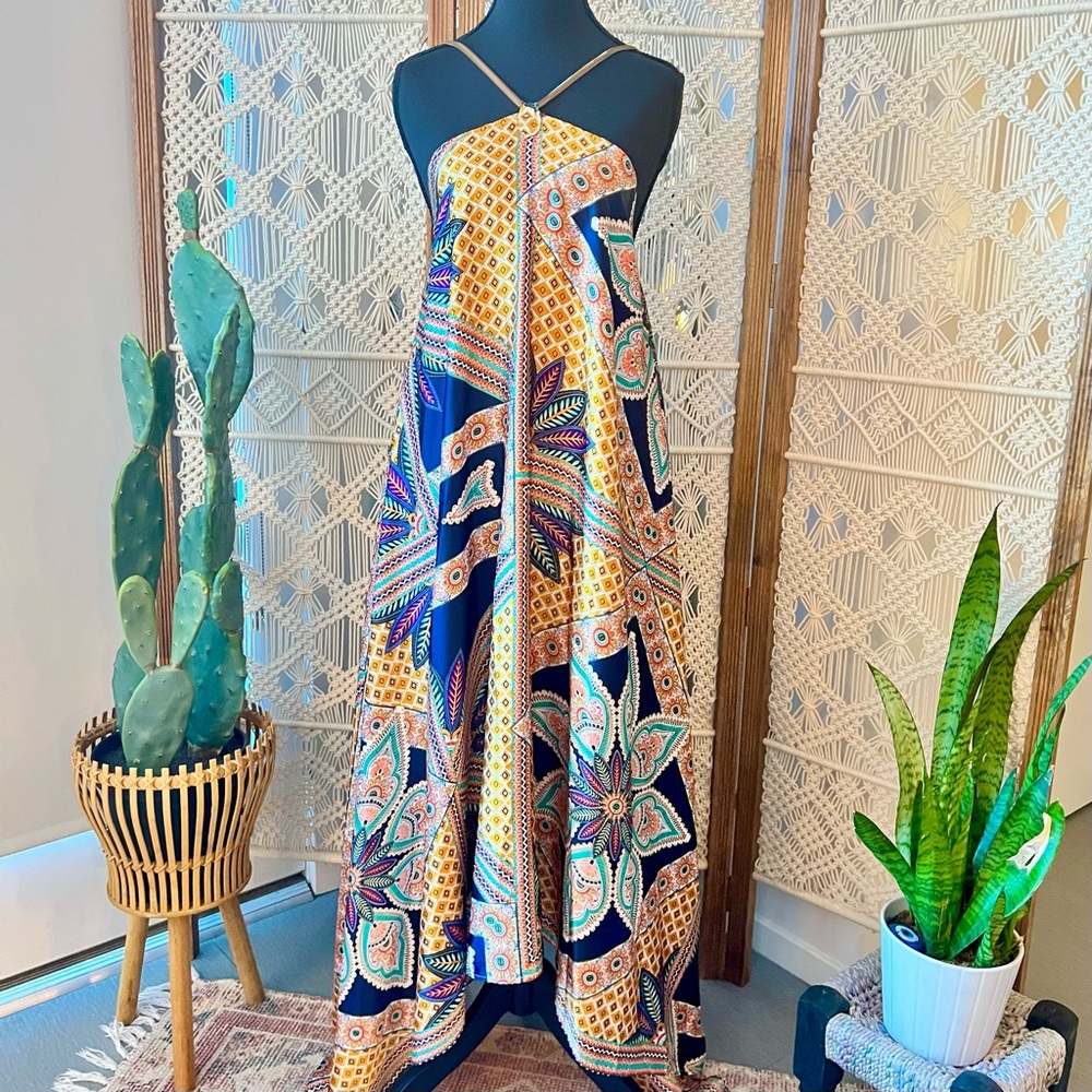 Gracia Multicolor Bohemian Maxi Dress